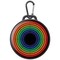 Watchitude: Jammed 2 Go - Rainbow Wave - Round Bluetooth Speaker, Water Resistant, Carabiner For Transport, 3 Hrs Of Sound Per Charge, 3.66x1.73"